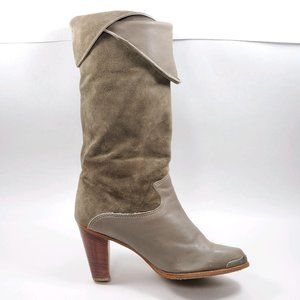 Zodiac | Vintage Leather Suede Knee High Heel Boot
